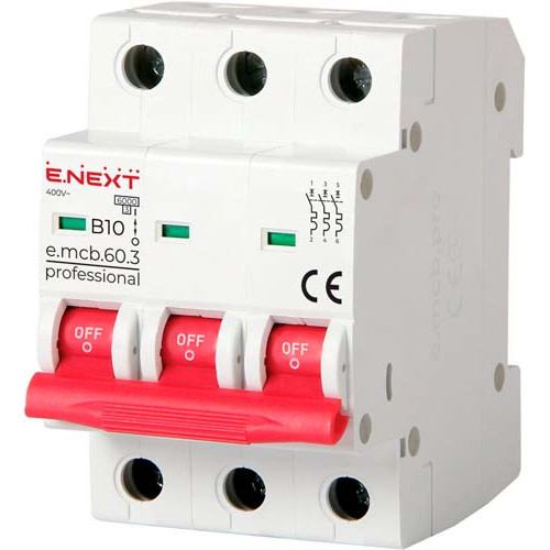 Модульный автоматический выключатель e.mcb.pro.60.3.B 10 p041025